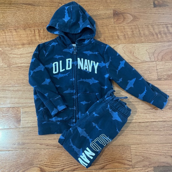 3T Toddler Boy Matching Jogger Set - Shark Print - Picture 1 of 7